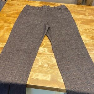 dressbarn Brown Plaid Boot Cut Pants